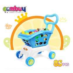CB870404 CB870405 - Supermarket play set vegetable fruit basket shopping trolley toy